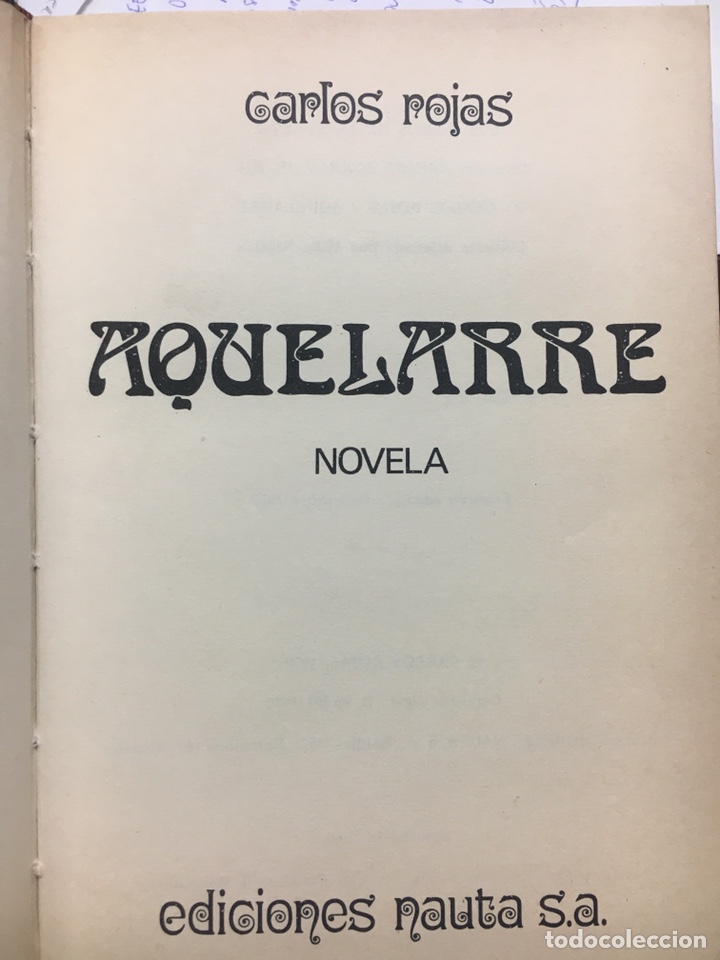 Libros: Aquelarre 1edicion Carlos Rojas - Foto 2
