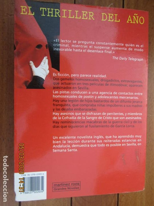 Libros: SEMANA SANTA - DAVID HEWSON - MARTINEZ ROCA 1997. - Foto 2