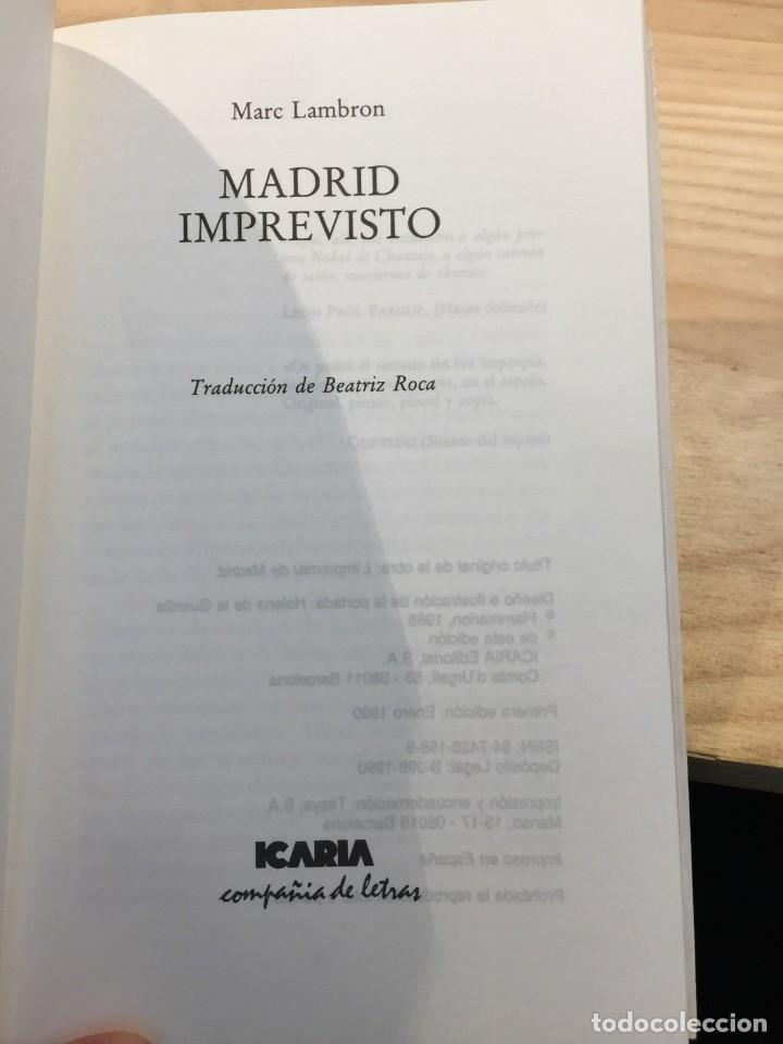 Libros: Madrid Imprevisto - Marc Lambron - Foto 3