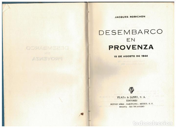 Libros: EL DESEMBARCO EN PROVENZA - JACQUES ROBICHON - Foto 2