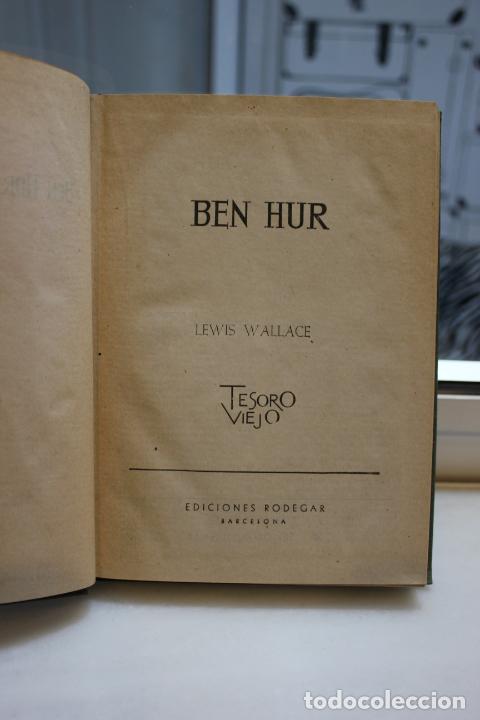 Libros: BEN HUR, LEWIS WALLACE. EDICIONES RODEGAR 1963 - Foto 2