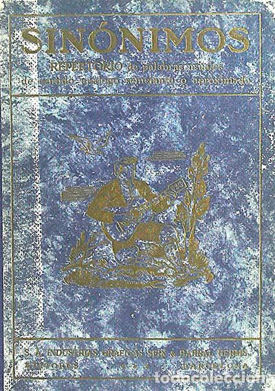 Libros: Sin&oacute;nimos - Pedro de Ir&iacute;zar y Avil&eacute;s - Foto 1