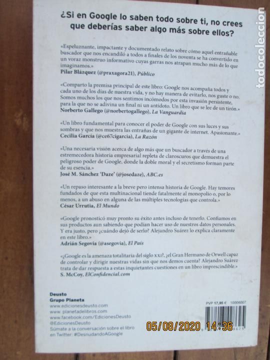 Libros: DESNUDANDO A GOOGLE , ALEJANDRO SUAREZ SANCHEZ-OCA&Ntilde;A - DEUSTO 2012 - Foto 2