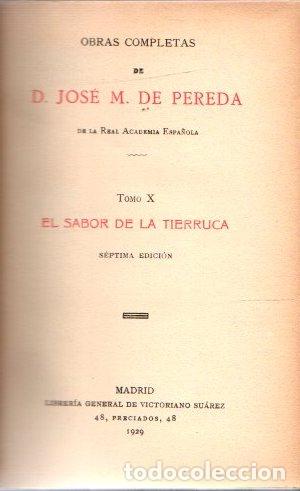 Libros: Obras completas tomo X. El sabor de la tierruca - Pereda, Jos&eacute; M. de - Foto 1