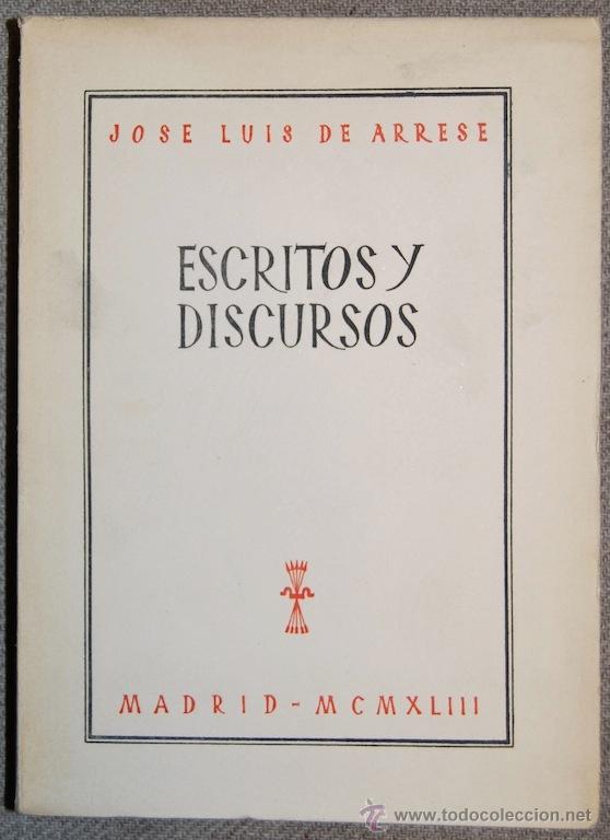 Libros: ESCRITOS Y DISCURSOS - ARRESE, Jos&eacute; Luis de - Foto 1