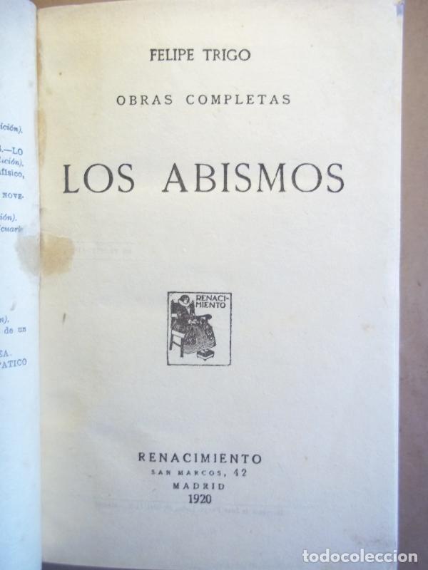 Libros: LOS ABISMOS - TRIGO, Felipe. - Foto 1