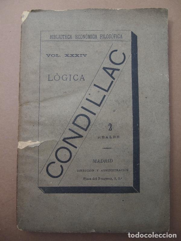 Libros: L&oacute;gica Elemental. Versi&oacute;n castellana de A. Hidalgo de Mobell&aacute;n. - Condillac. - Foto 1