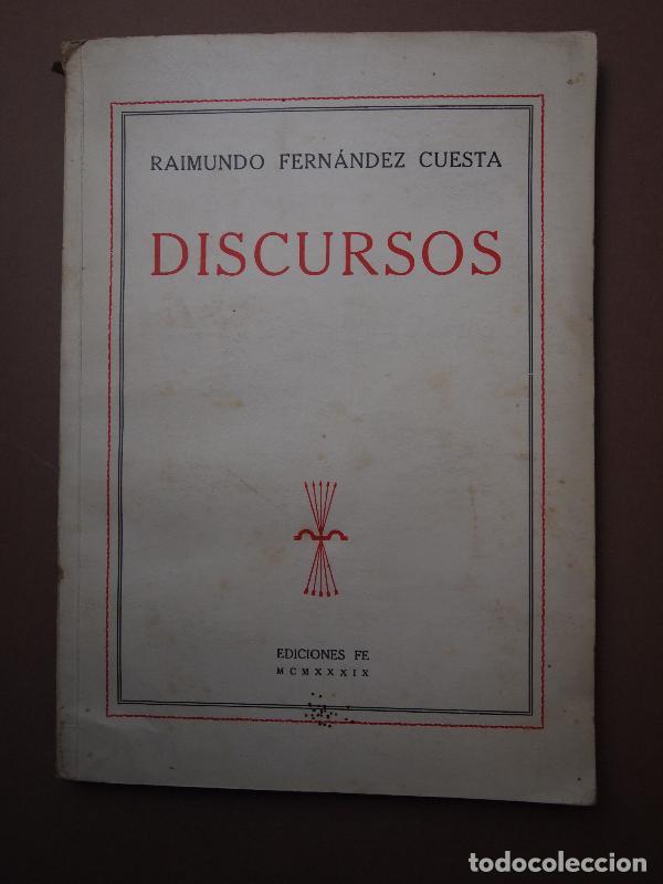 Libros: Discursos. - Fern&aacute;ndez Cuesta, Raimundo. - Foto 1
