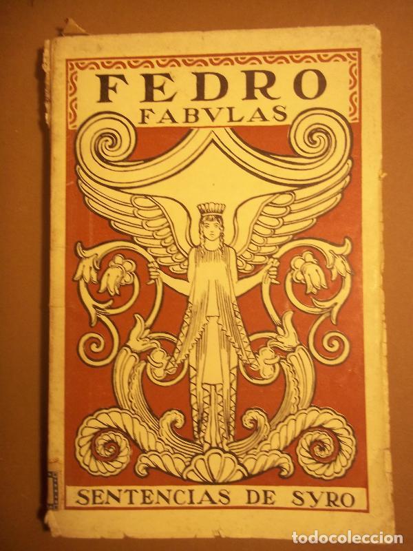 Libros: F&aacute;bulas. Sentencias de Syro. - Fedro. - Foto 1