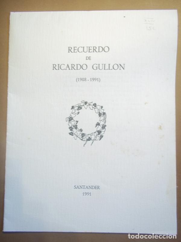 Libros: RECUERDO DE RICARDO GULL&Oacute;N (1908 - 1991). - (Gull&oacute;n) - Foto 1