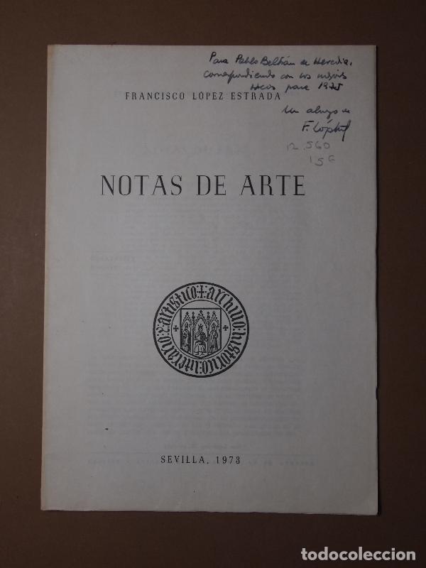 Libros: Notas de Arte. - L&oacute;pez Estrada, Francisco. - Foto 1