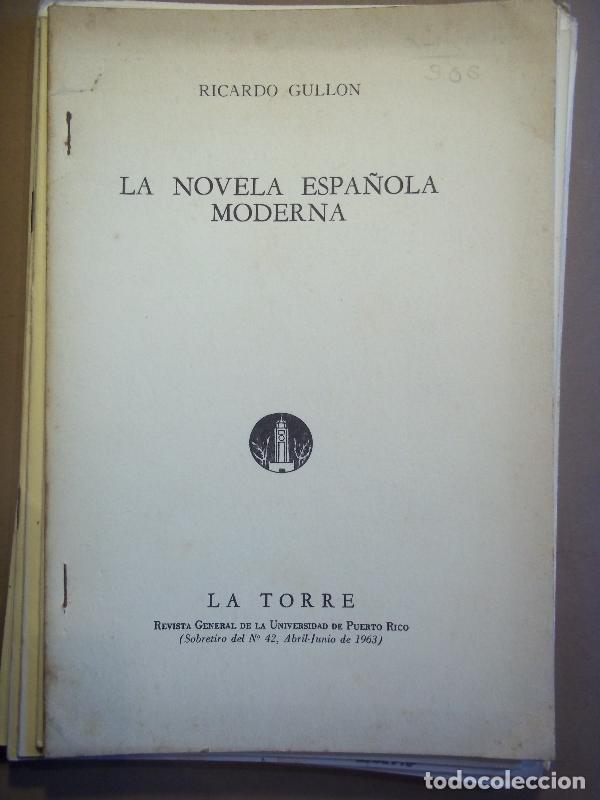 Libros: La Novela Espa&ntilde;ola Moderna. - Gull&oacute;n, Ricardo. - Foto 1