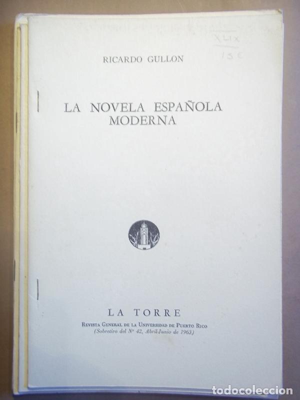 Libros: La Novela Espa&ntilde;ola Moderna. - Gull&oacute;n, Ricardo. - Foto 1