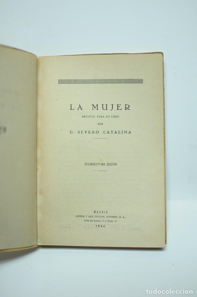 Libros: La mujer. Apuntes para un libro - CATALINA, Severo - Foto 2