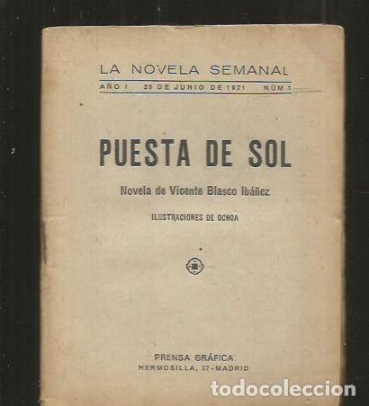 Libros: PUESTA DE SOL - BLASCO IBA&Ntilde;EZ, VICENTE - Foto 3