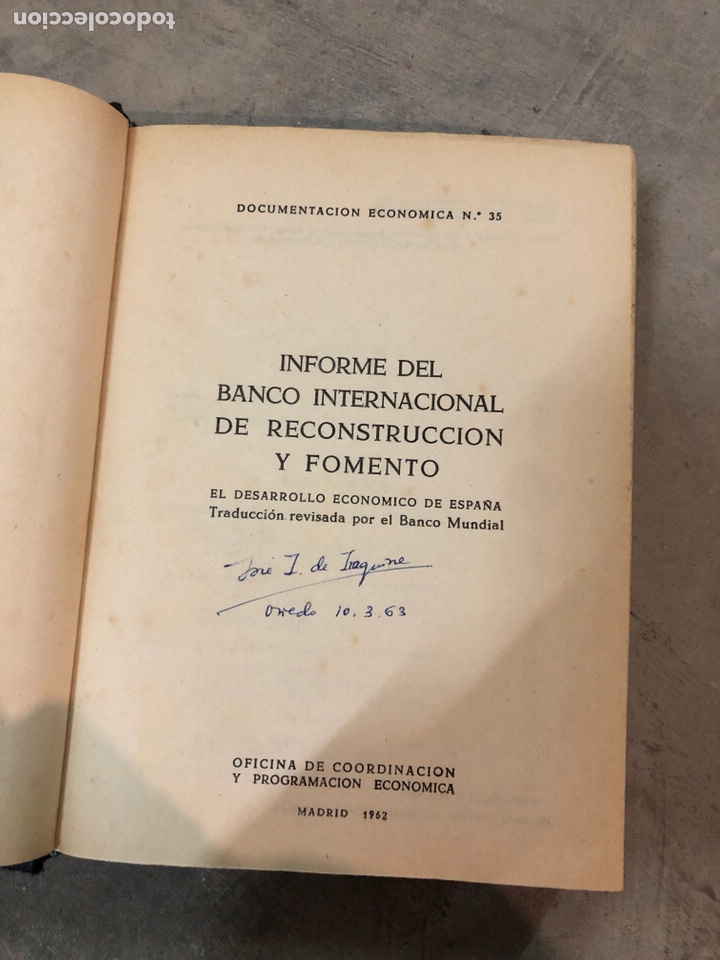 Libros: Informe del banco internacional de reconstrucci&oacute;n y fomento - Foto 1