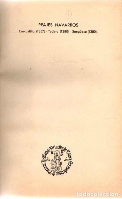 books: Peajes navarros. Carcastillo (1357)-Tudela (1380)-Sang&uuml;esa (1380) - NO CONSTA AUTOR