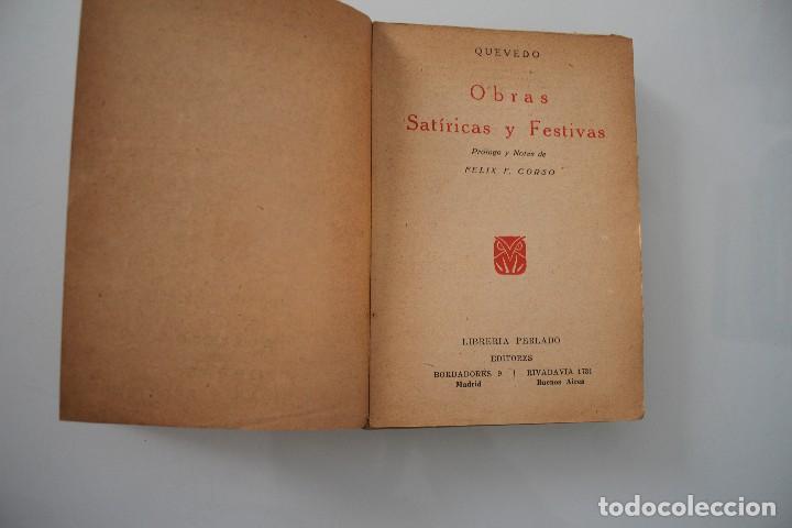 Libros: OBRAS SAT&Iacute;RICAS Y FESTIVAS QUEVEDO MADRID 19