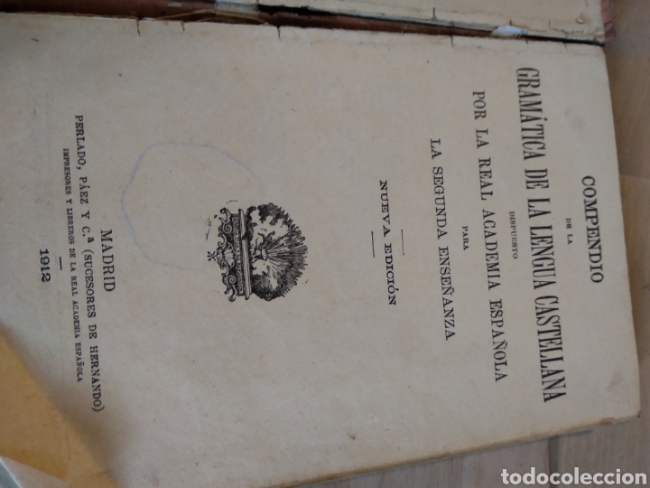 Libros: COMPENDIO DE LA GRAM&Aacute;TICA DE LA LENGUA CASTELLANA. #CJ3 - Foto 7