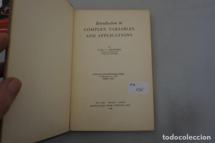 Libros: (12B) INTRODUCTION TO COMPLEX VARIABLES AND APPLICATIONS - RUEL CHURCHILL - 1948 - Foto 3