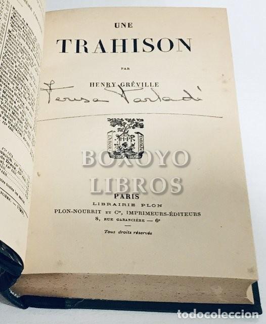 Libros: GR&Eacute;VILLE, Henry. Une trahison - Foto 2