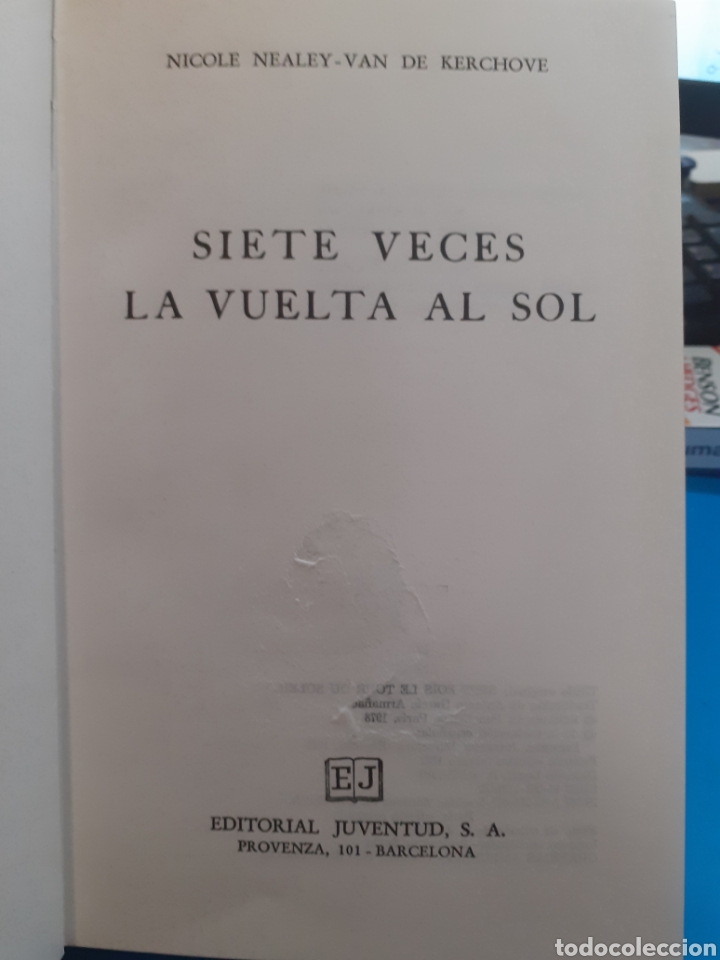 Libros: SIETE VECES LA VUELTA AL SOL - NEALEY VAN DE KERCHOVE,Nicole. - Foto 3