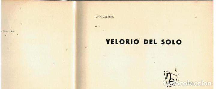 Libros: VELORIO DEL SOLO. 1&ordf; edici&oacute;n. - Foto 2