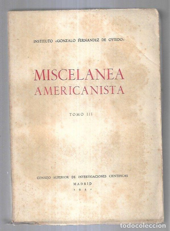 Libros: MISCELANEA AMERICANISTA. TOMO III - VARIOS - Foto 8