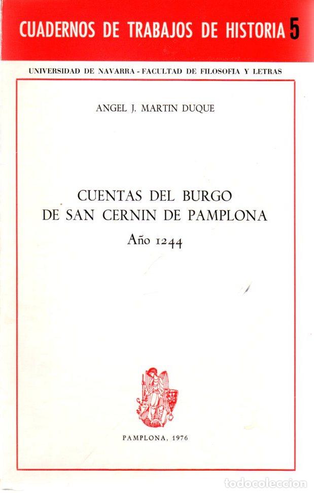 books: Cuentas del Burgo de San Cern&iacute;n de Pamplona. A&ntilde;o 1244 - Mart&iacute;n Duque, Angel J.