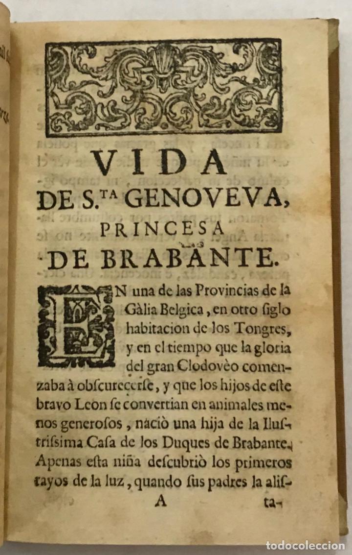 Libros: VIDA DE STA. GENOVEVA, PRINCESA DE BRAVANTE. - Foto 3