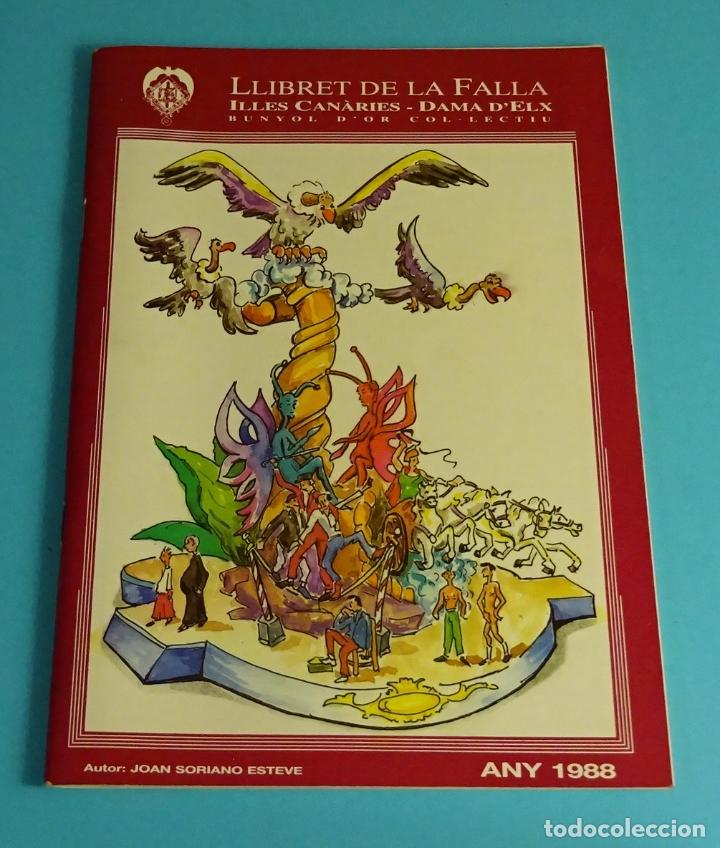 Libros: LLIBRET DE LA FALLA ILLES CAN&Agrave;RIES - DAMA DELX. 1988. FALLAS DE VALENCIA - Foto 1