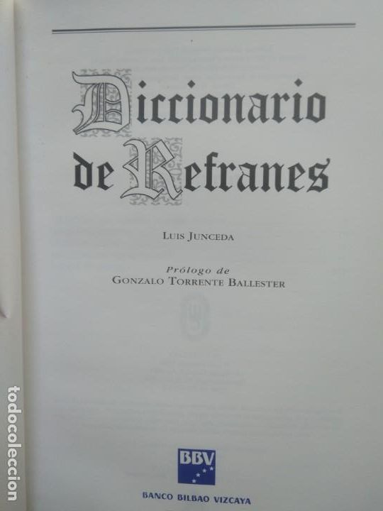 Libros: Libro diccionario de refranes de luis junceda, bbv - Foto 2
