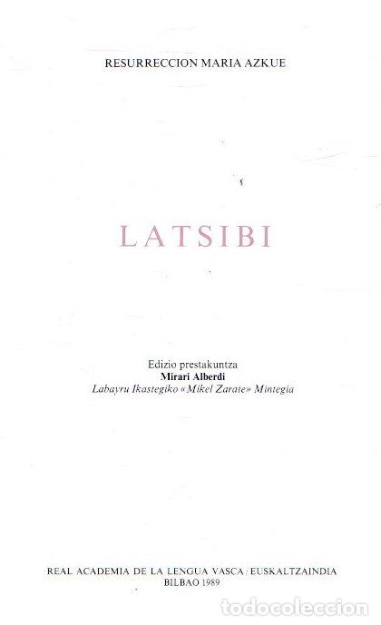 Libros: Latsibi - Azkue, Resurrecci&oacute;n Mar&iacute;a de - Foto 1