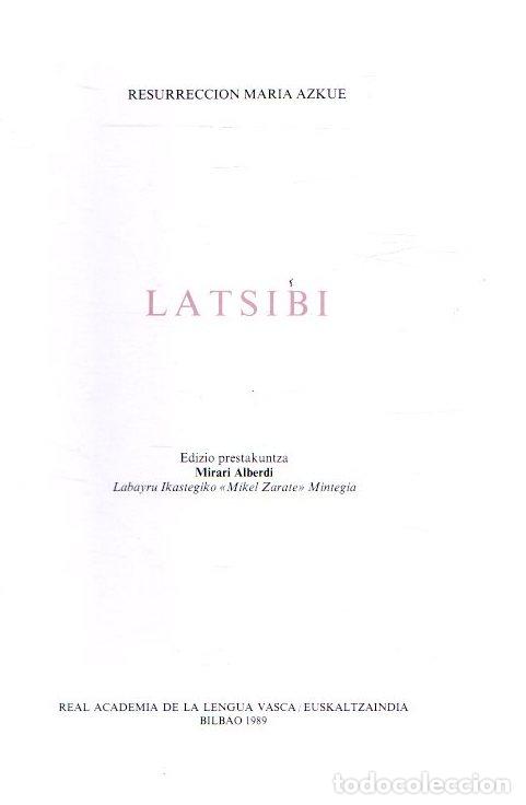 Libros: Latsibi - Azkue, Resurrecci&oacute;n Mar&iacute;a de - Foto 1