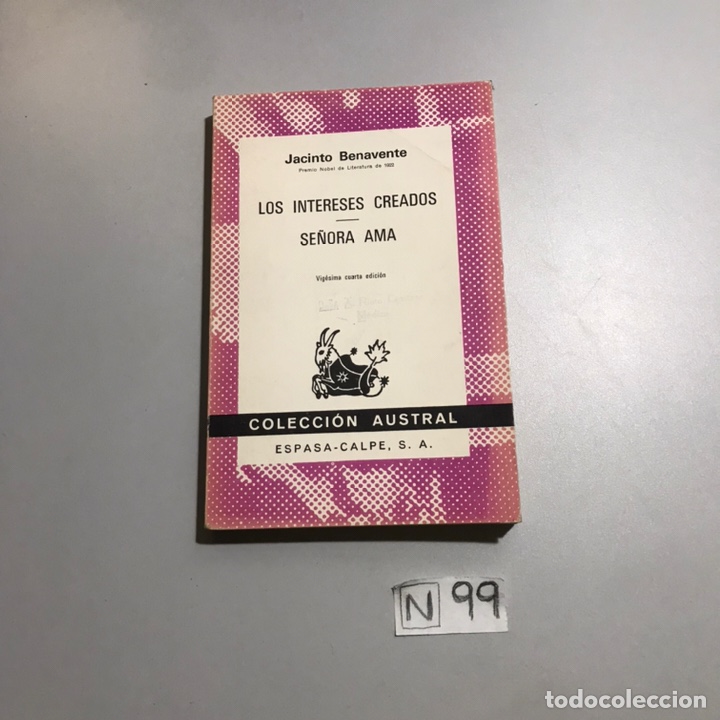 Libros: LOS INTERESES CREADOS - SE&Ntilde;ORA AMA - Foto 1