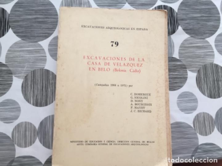 Libros: Excavaciones de la casa de Vel&aacute;zquez en Belo (Bolonia-C&aacute;diz)