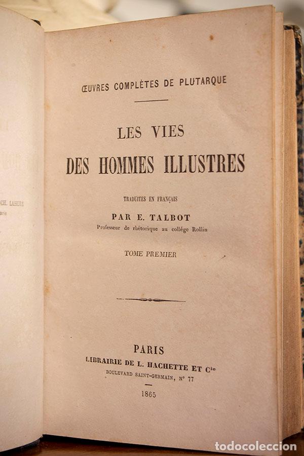 Libros: Les vies des hommes illustres. - PLUTARCO. - Foto 3