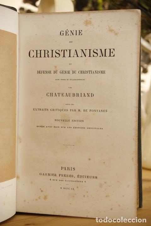 Libros: G&eacute;nie du Christianisme. - Chateaubriand. - Foto 2