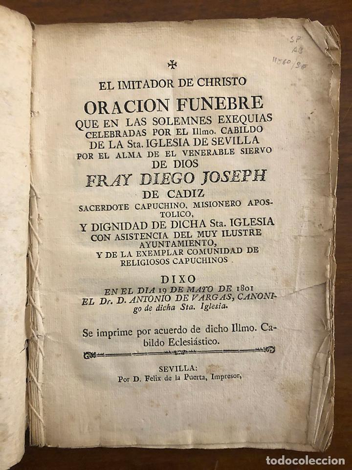 B&uuml;cher: El imitador de Christo. Oraci&oacute;n F&uacute;nebre que en las Solemnes Exequias celebradas por el Illmo. Cabild