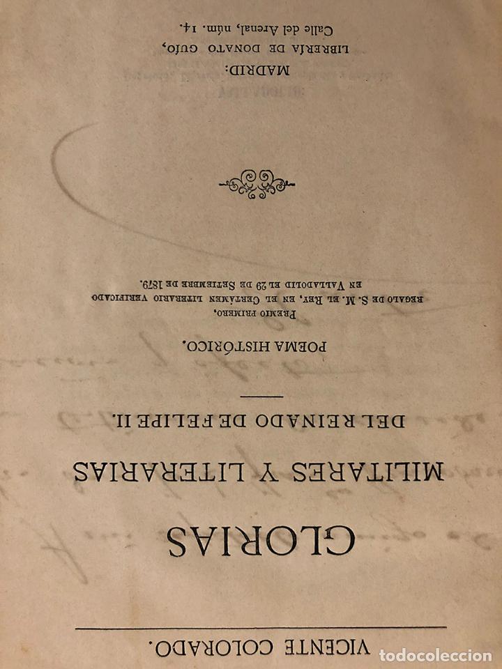 Libros: Glorias militares y literarias de Reinado de Felipe II. Poema hist&oacute;rico. - COLORADO, Vicente.