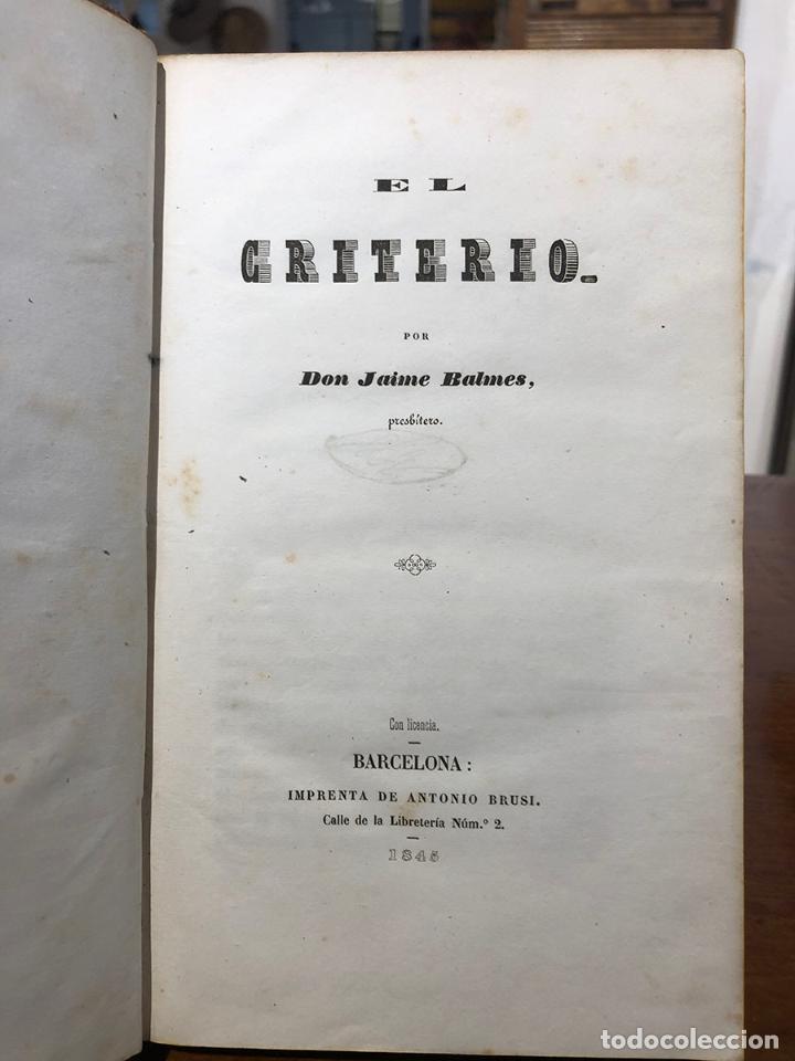 Libros: El criterio - BALMES, Jaime. - Foto 2