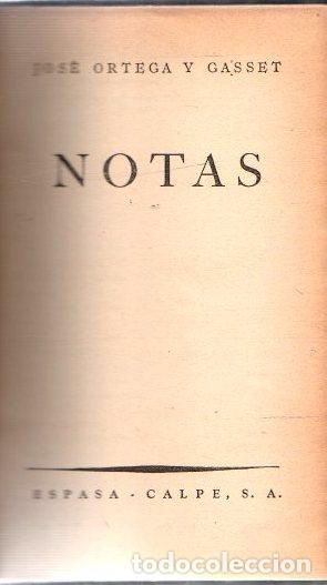 Libros: Notas - Ortega y Gasset, Jos&eacute; - Foto 1
