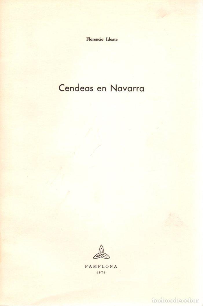 Libros: Cendeas en Navarra - Idoate, Florencio - Foto 1