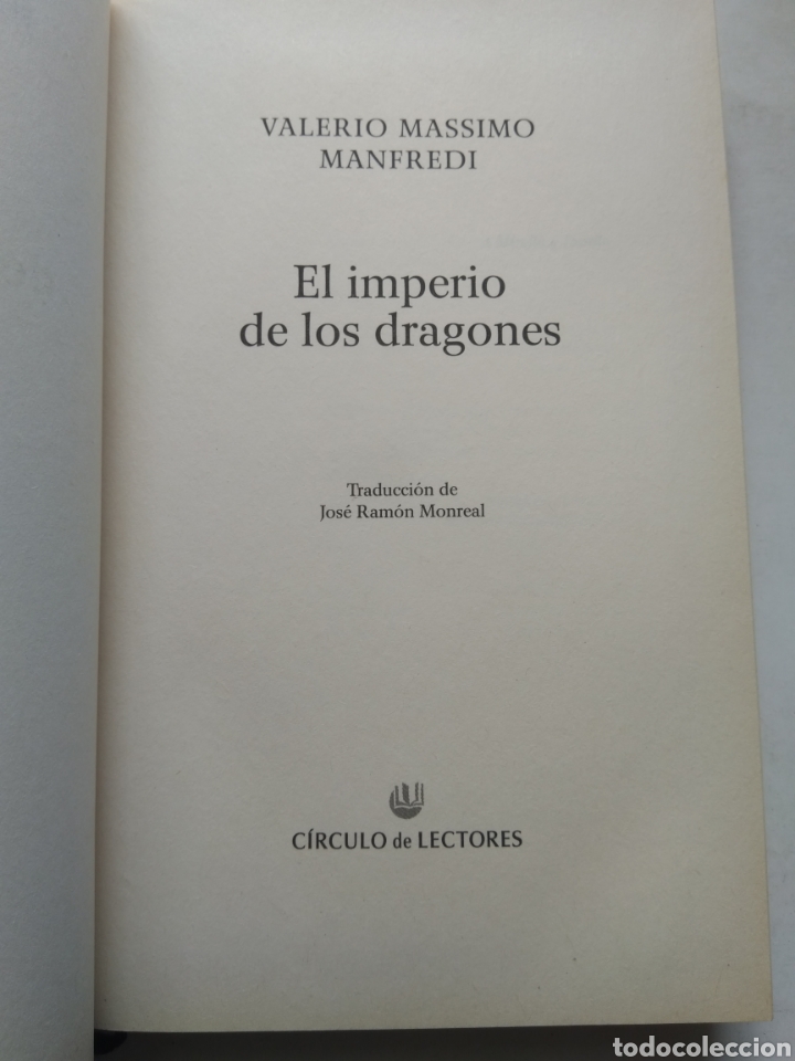 Libros: EL IMPERIO DE LOS DRAGONES/VALERIO MASSIMO MANFREDI - Foto 3