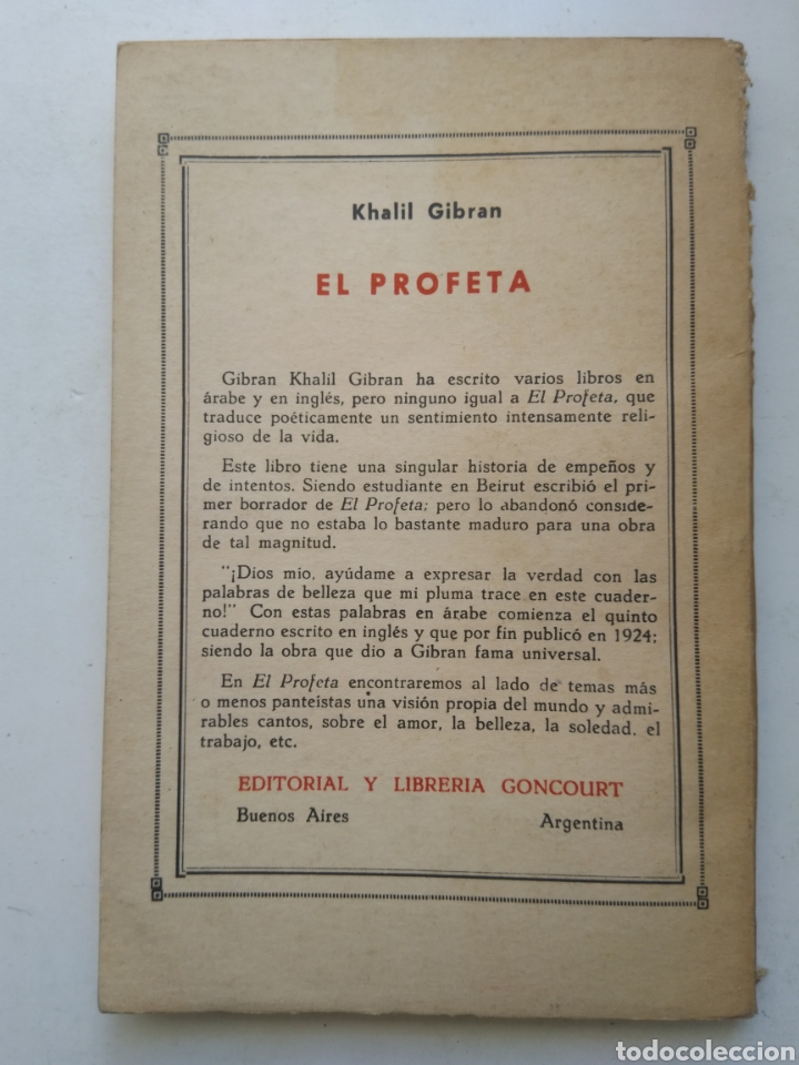 Libros: EL PROFETA/KHALIL GIBRAN - Foto 4