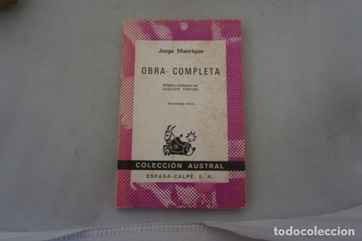 Libros: (15C) - COLECCION AUSTRAL / OBRA COMPLETA - JORGE MANRIQUE - Foto 1