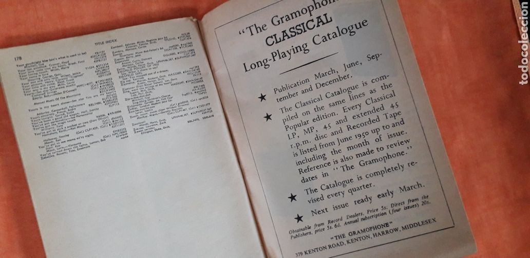 Libros: THE GRAMOPHONE, EDGAR JACKSON, POPULAR RECORD CATALOGUE, - Foto 5