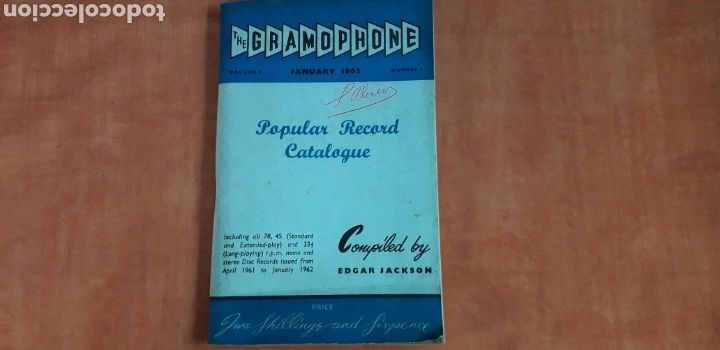 Libros: THE GRAMOPHONE, EDGAR JACKSON, POPULAR RECORD CATALOGUE, - Foto 1