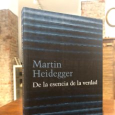Libros: DE LA ESENCIA DE LA VERDAD. - HEIDEGGER, MARTIN.