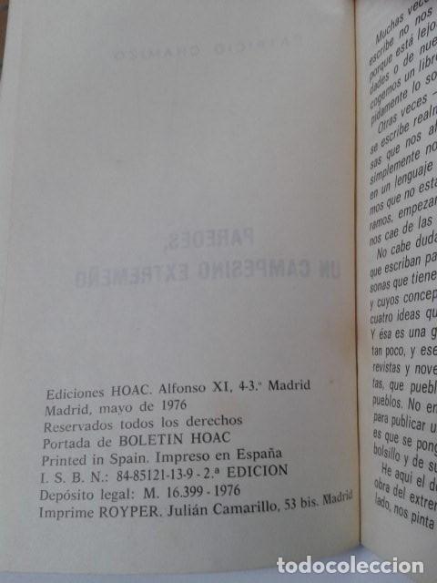Libros: PAREDES UN CAMPESINO EXTREME&Ntilde;O. PATRICIO CHAMIZO - Foto 4
